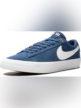 Nike SB Zoom Blazer Low Pro GT Blue White Suede Sneakers Skate Shoes
